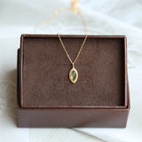 Vintage 925 Sterling Silver Olivine Necklace