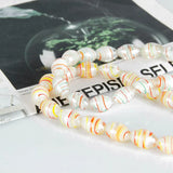 Japanese Retro Hand-Painted Glass Beads Love Earrings DIY Jewelry