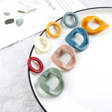 Japanese Retro Oval Round Earrings DIY Accessory Materials
