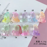 Japanese Blooming Bear Acrylic Pendant Earrings