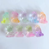 Japanese Blooming Bear Acrylic Pendant Earrings