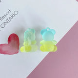 Japanese Blooming Bear Acrylic Pendant Earrings