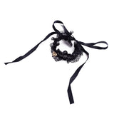 Japanese-style Chiffon Lace Neck Ring with Large Bell Bow