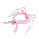 Japanese-style Chiffon Lace Neck Ring with Large Bell Bow
