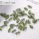 Transparent Green Leaf DIY Jewelry Set