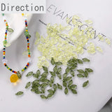 Transparent Green Leaf DIY Jewelry Set