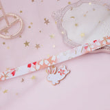 Japanese Zephyr Vintage Cherry Cat Bunny Choker Pink Neck Band Neck Collar Chain