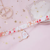 Japanese Zephyr Vintage Cherry Cat Bunny Choker Pink Neck Band Neck Collar Chain