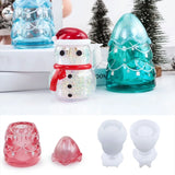 Christmas Tree/Snowman Jar Resin Mold for Epoxy Storage Bottle Y08E