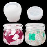 Silicone Jar Mold for DIY Craft Resin Storage Bottle with Lid Holder