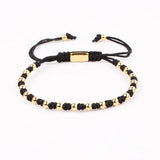 Jaravvi Stainless Steel Beads CZ Eye Cross Charm Bracelet Set