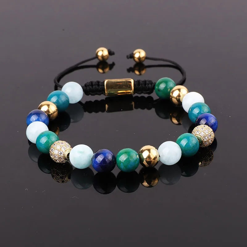 Jaravvi 8mm Jade Beads Friendship Bracelet