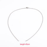 Stainless Steel Bolo Box Chain Necklace 1.8mm DIY Charm Jewelry 10pcs
