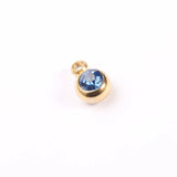 12 Birthstone Charms Round 6mm Rhinestones Stainless Steel Jewelry Making