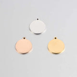 Jaymaxi 19mm Round Charms Stainless Steel Engraved Charms 20 Pieces