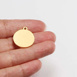 Jaymaxi 19mm Round Charms Stainless Steel Engraved Charms 20 Pieces