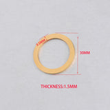 Jaymaxi 30mm Big Circle Charms Stainless Steel DIY Jewelry Accessories