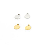 Jaymaxi 314L Stainless Steel Tag Pendant 7mm Round DIY Jewelry Logo