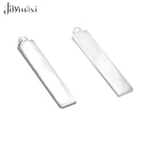 Jaymaxi 6*30mm Stainless Steel Pendant Engraved Logo DIY Charms 20Pieces/lot