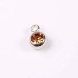 Jaymaxi 6mm 12 Birthstone Charms Stainless Steel DIY Jewelry 50Pieces