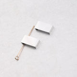 20Pcs Stainless Steel Rectangle Charms Mirror Polished Blank Stamp DIY Beads