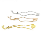 Jaymaxi Alphabet Charm Stainless Steel Letter Bracelet A-Z Initials