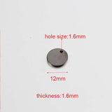 Jaymaxi Round Charms Stainless Steel DIY Jewelry 20Pieces