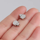 Christmas Snowman Charms Stainless Steel Tiny DIY Making 7*10mm 20pcs/lot