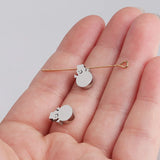 Christmas Snowman Charms Stainless Steel Tiny DIY Making 7*10mm 20pcs/lot