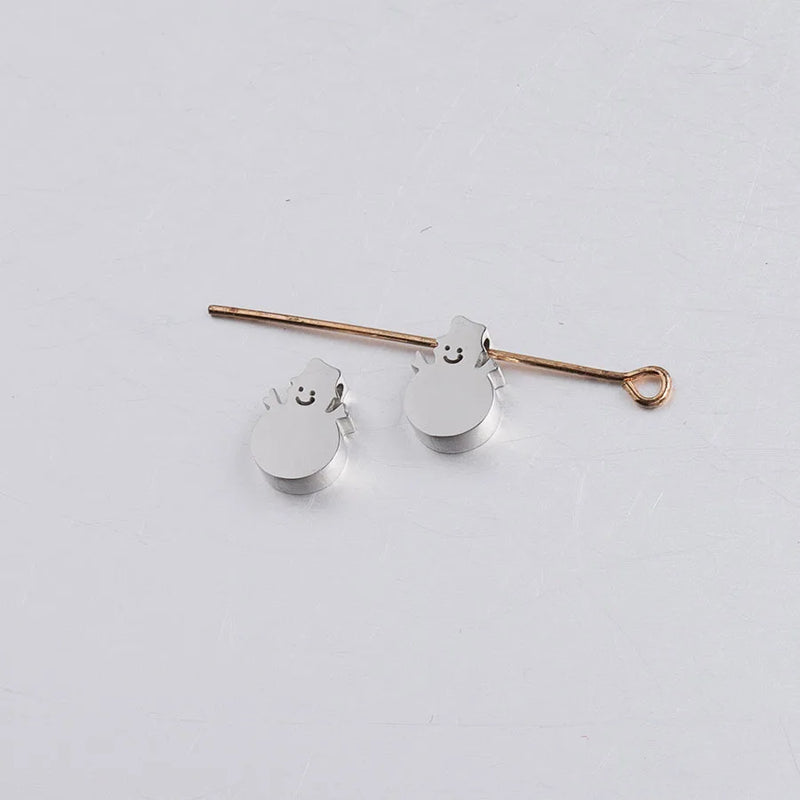 Christmas Snowman Charms Stainless Steel Tiny DIY Making 7*10mm 20pcs/lot