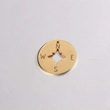 Jaymaxi Compass Disc Charms Stainless Steel DIY Jewelry Necklace Making