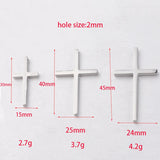 Jaymaxi Cross Charm Stainless Steel Pendant for DIY Jewelry Making
