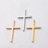Jaymaxi Cross Charm Stainless Steel Pendant for DIY Jewelry Making