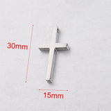 Jaymaxi Cross Charm Stainless Steel Pendant for DIY Jewelry Making