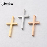 Jaymaxi Cross Charm Stainless Steel Pendant for DIY Jewelry Making