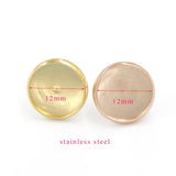 Rose Plated Stainless Steel DIY Earrings Back Jewelry Accessories 50Pieces/lot