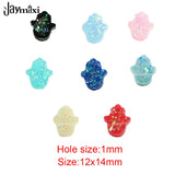 DIY Hamsa Hand Charm Opal Resin Beads Women Jewelry 20Pcs