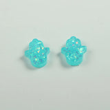 DIY Hamsa Hand Charm Opal Resin Beads Women Jewelry 20Pcs
