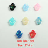DIY Hamsa Hand Charm Opal Resin Beads Women Jewelry 20Pcs