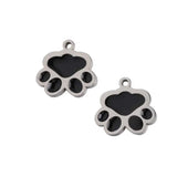 Dog Paw Charms Enamel Stainless Steel Pendant 20Pcs