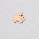 Jaymaxi Elephant Charm Pendant Stainless Steel Jewelry Accessories