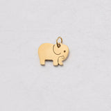 Jaymaxi Elephant Charm Pendant Stainless Steel Jewelry Accessories