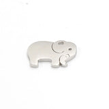 Elephant Charm Jewelry Findings Stainless Steel Pendant DIY 11*14mm