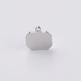 Geometric Charms Mirror Polished Stainless Steel Square Charm DIY Pendants