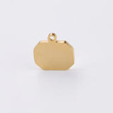 Geometric Charms Mirror Polished Stainless Steel Square Charm DIY Pendants