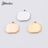 Geometric Charms Mirror Polished Stainless Steel Square Charm DIY Pendants
