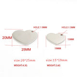 Heart Stainless Steel Love Pendant DIY Jewelry Findings