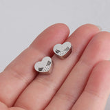 Jaymaxi Hollow Angel Wings Heart Charms Love Beads 20 Pieces