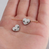 Jaymaxi Hollow Angel Wings Heart Charms Love Beads 20 Pieces