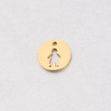 Hollow Boy/Girl Charms Pendant Stainless Steel DIY Jewelry Making 20PCS